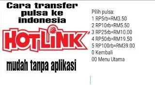 cara kirim pulsa celcom ke indonesia. 