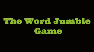 Python Programming The Word Jumble Game