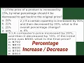 PERCENTAGE Increase and Decrease