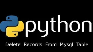Python with Mysql tutorial - Delete Record