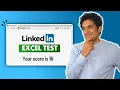 I took the LinkedIn Excel Test and my score is