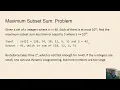 CP1 Topic 5 7 Maximum Subset Sum