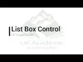 List Box Control in C Visual Studio