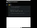 Multi line Comments in JavaScript JavaScript Basics Frontend