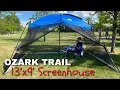 OZARK TRAIL SCREENHOUSE 13 x9 Unboxing Test Run Not exactly a review