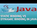 STATIC BINDING VS DYNAMIC BINDING IN JAVA in Hindi Lecture 70