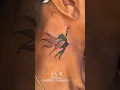 Fairy Girl Tattoo on Neck Magical Elegant Tattoo Design