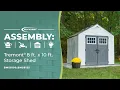 Suncast Tremont 8 ft x 10ft Storage Shed Assembly