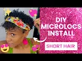 DIY MICROLOCS INSTALL SHORT HAIR MICRO LOCS ON SHORT HAIR NO GRID MICRO TWO STAND TWIST