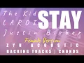 Download Lagu STAY (Female Key) - The Kid LAROI, Justin Bieber | Acoustic Karaoke | Chords
