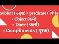 Subject Doer Object Complement Predicate