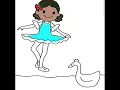 Draw baby dance - fill color