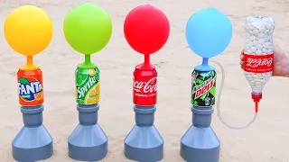 Experiment: Fanta, Sprite, Coca Cola, Mtn Dew vs Mentos Underground