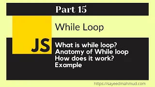 JavaScript Bangla Tutorial Part-15 Latest 2021 JavaScript for beginners while loop