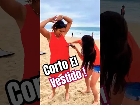 ¡Cortó el VESTIDO en la playa! 🤩😱😍