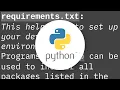 requirements txt vs setup py