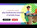 php bangla fundamentals tutorials variable scope