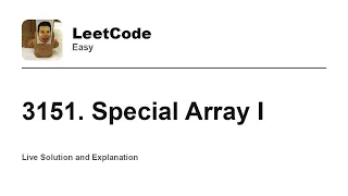 3151 Special Array I Leetcode Easy