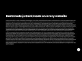 Darkmode using html css and js Darkmode js