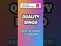Get to know your students with the Quality Bingo ice breaker