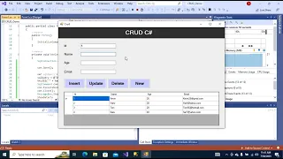 CRUD Operations Insert Update Delete Using C Net Framework