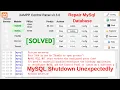 Solved XAMPP MySQL Shut Down Unexpectedly Repair the Corrupted MySQL Database