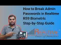 How to Reset Admin Password on Realtime RS9 Biometric Machine
