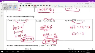 Alg 2B Unit 3 Lesson 5--Function Notation