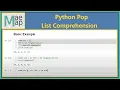 Python Pop List Comprehension - Basic Example