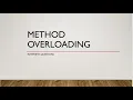 Method overloading in depth Java Interview questions