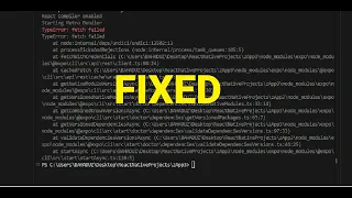 fetch failed expo how to fix fetch failed reactnative error fetch failed expo create env file