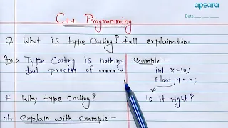 Datatypes TypeCasting C Programming