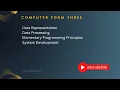 Introduction to Computer studies Form 3