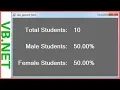 VB Net - How to Calculate Percentage In MySQL DataBase Using Visual Basic Net with source code