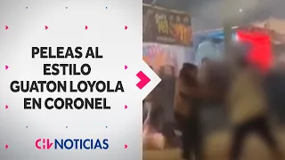 Golpes y palos: Registraron pelea en fondas de Coronel - CHV Noticias