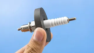 you ll never pay for an antenna again just connect spark plugs to magnets