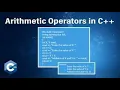 Part 2 Operators - Arithmetic Operators