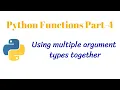 Python Function PT-4 Multiple argument types together CLASS 12 XII Computer Science
