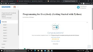 Programming for Everybody Getting Started with Python Week 7 Quiz Answer