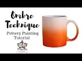 Ombre Technique on Pottery As You Wish Pottery Painting Place