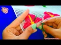 Unique half Flower Needle point Handfan design