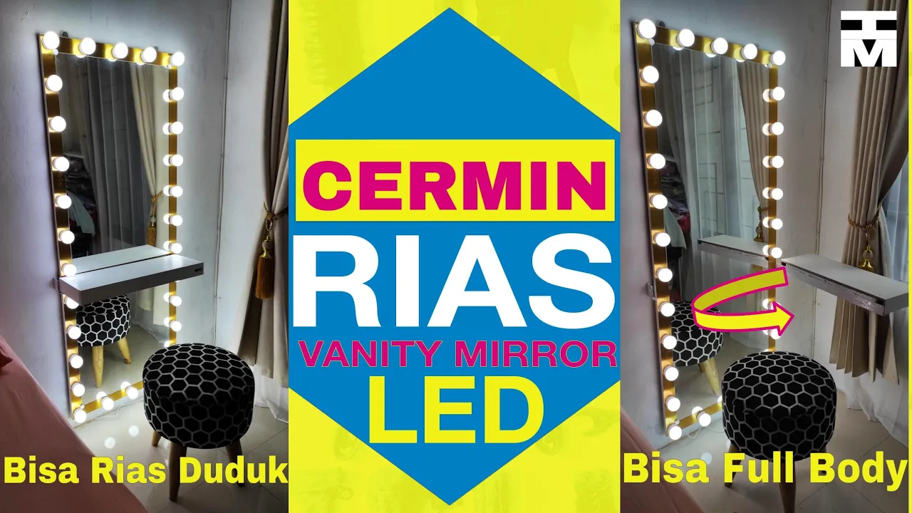 Desain Meja Rias Artis Minimalis Lampu LED Modern Terbaru