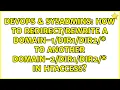 How to a domain- dir2 to another domain- dir2 in htaccess