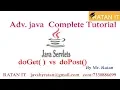 Adv Java Tutorial Servlet doGet vs doPost Application By Ratan Sir