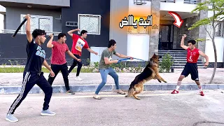 لما اخوك الصغير العيال تضربه في الشارع وتنزل تجيب حقه السلسيلي 