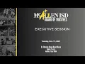 McAllen ISD Regular Board Meeting November 11 2025