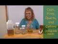 Cups pints quarts and gallons third grade math