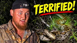 He’s Terrified of Snakes… So I Took Him Python Hunting