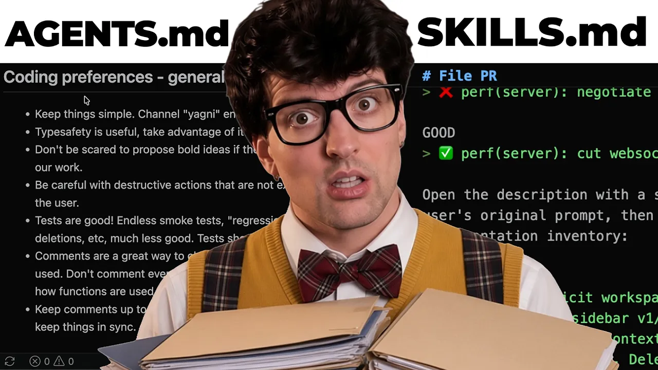 My AGENTS.md & SKILLS.md Breakdown (Don't copy them): video thumbnail