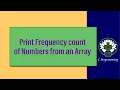 8 Array Demo Frequency of Numbers